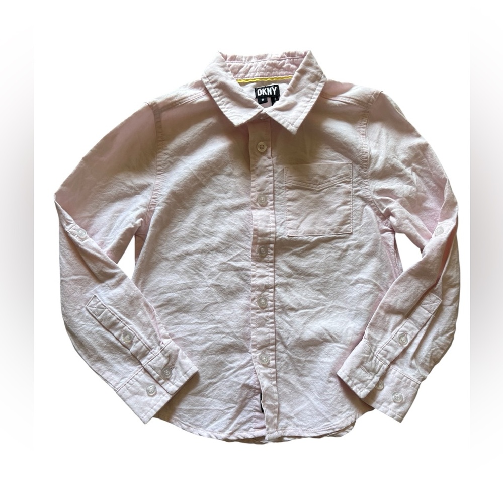 DKNY Boys Light Pink Button Down Shirt | 5